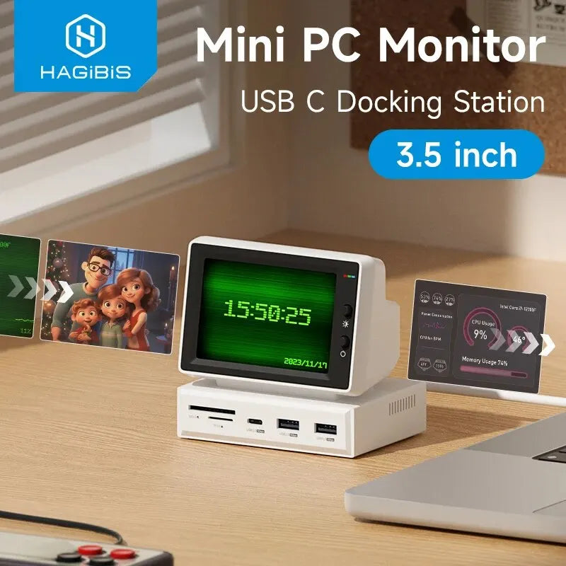 Retro Mini Docking Station Monitor