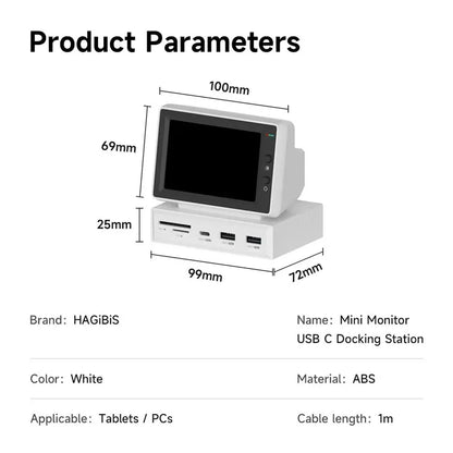 Retro Mini Docking Station Monitor